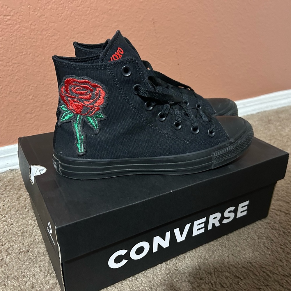 Limited Edition Red Rose Converse